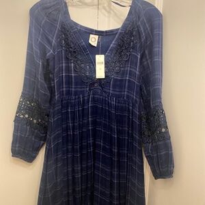 Anthropologie Navy Dress